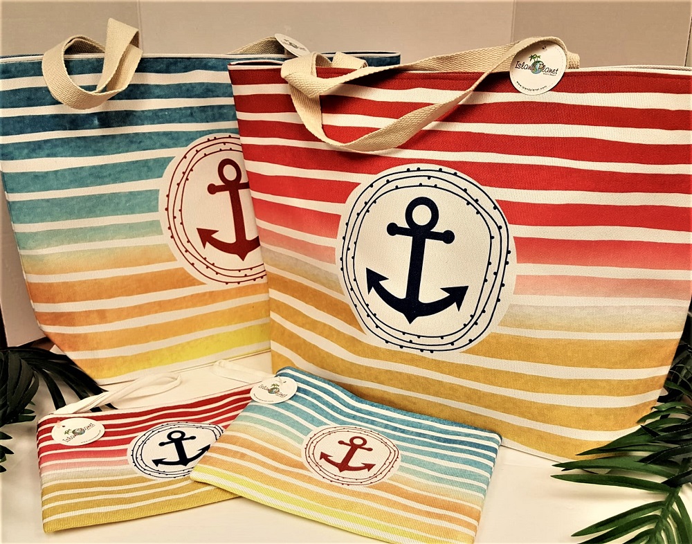 Tropical fabric bags totes travel